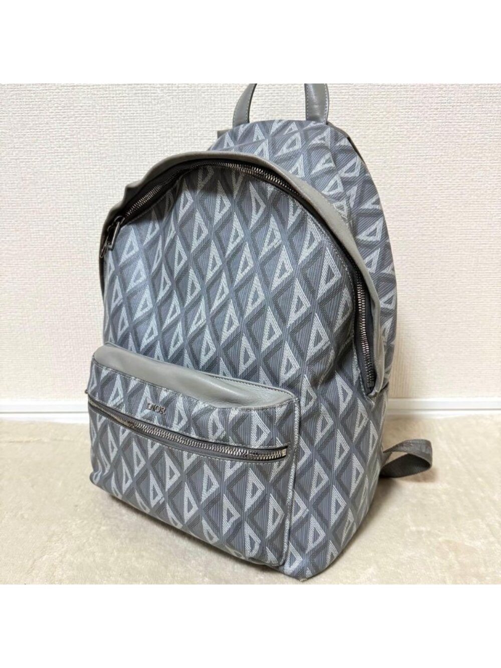 Dior Backpack CD Diamond Gray